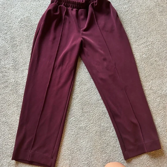A New Day Deep Burgundy High Rise Pants - Picture 3 of 5